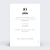 Invitation professionnelle Simple Verso