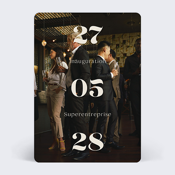 Invitation professionnelle Save the Date Inauguration