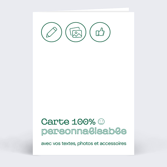 Invitation professionnelle Modèle 100% Personnalisable portrait Recto