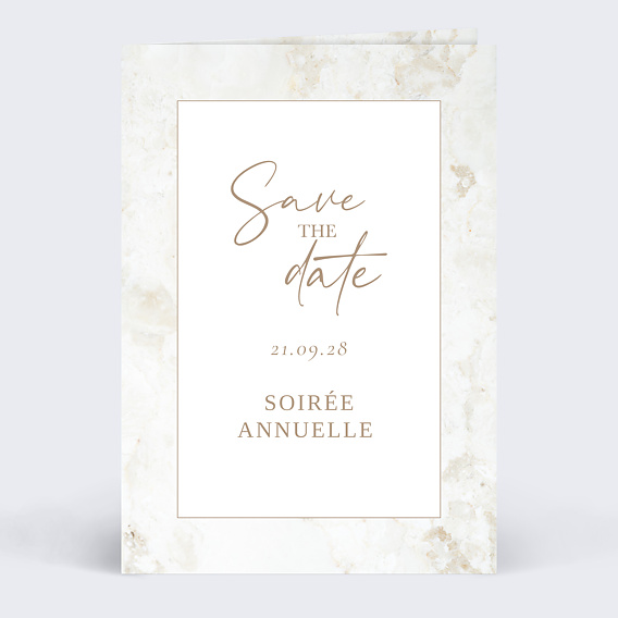 Invitation professionnelle Marbre Recto