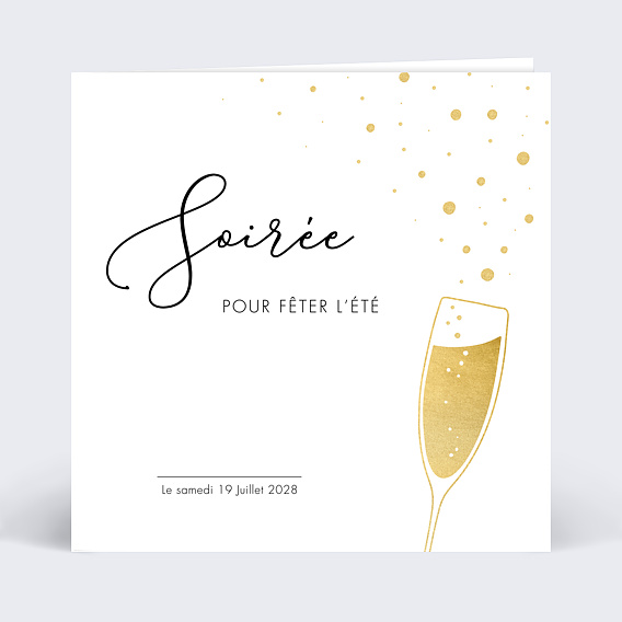 Invitation Toutes Occasions Coupe de Champagne - Popcarte