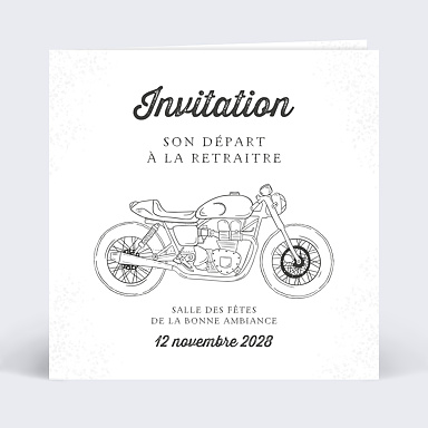 Invitation Toutes Occasions Moto Vintage
