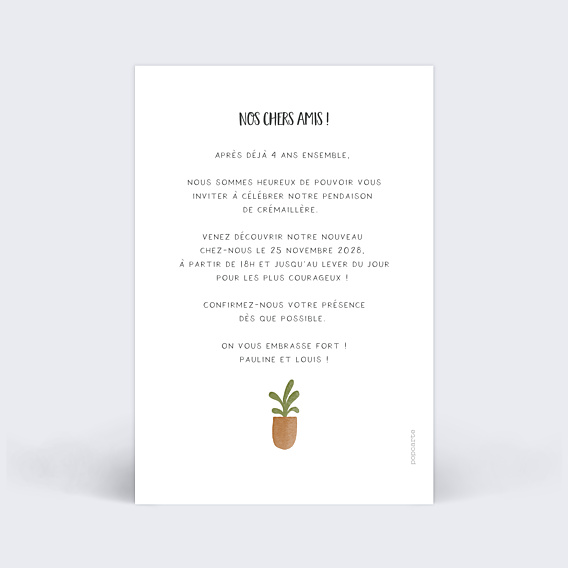 Invitation Toutes Occasions Bienvenue à la Maison