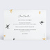 Carte d'invitation Fond Etoilé Verso