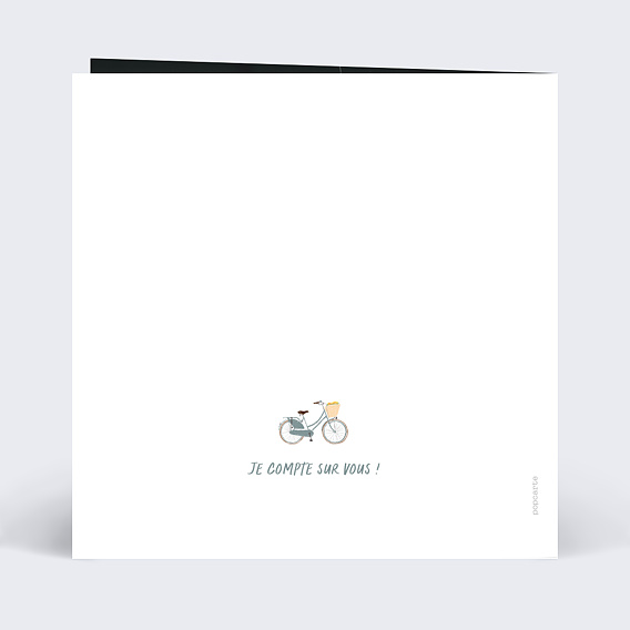 Carte d'invitation Bonne Route ! Verso