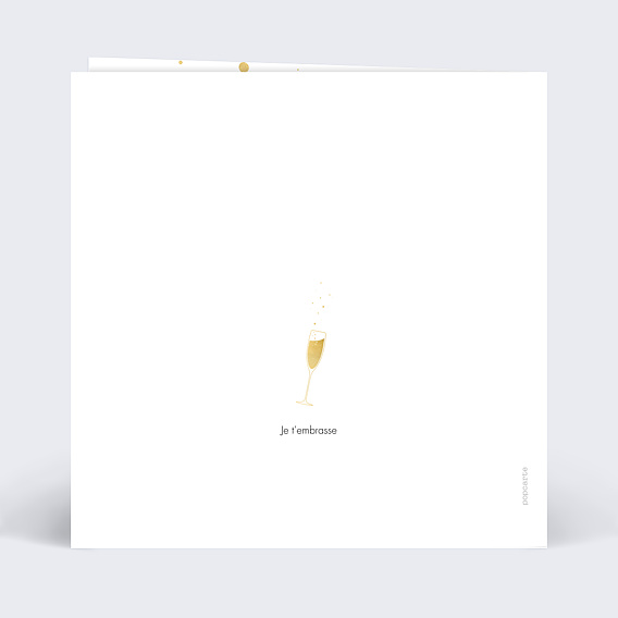 Carte d'invitation Coupe de Champagne Verso