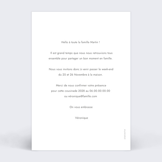 Invitation Toutes Occasions Notre Famille Photos
