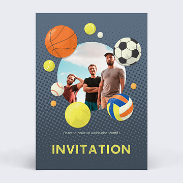 Carte d'invitation Sportif