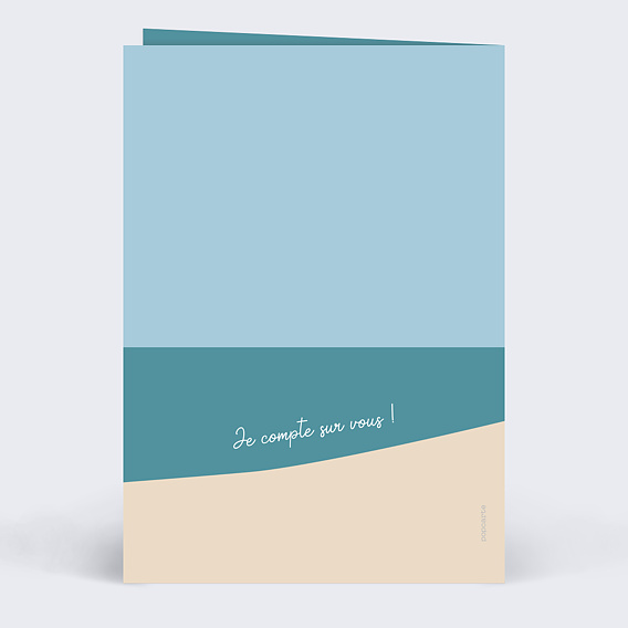 Carte d'invitation Départ retraite humoristique Verso