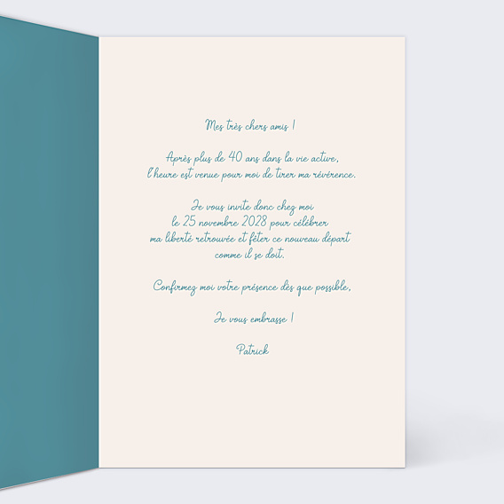 Invitation Toutes Occasions Départ retraite humoristique