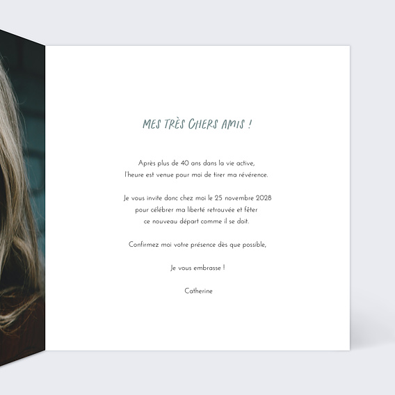 Carte d'invitation Bonne Route ! Intérieur Droit