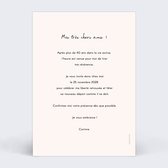 Carte d'invitation Van Verso