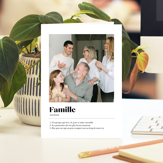 Carte d'invitation Définition Famille Après 1