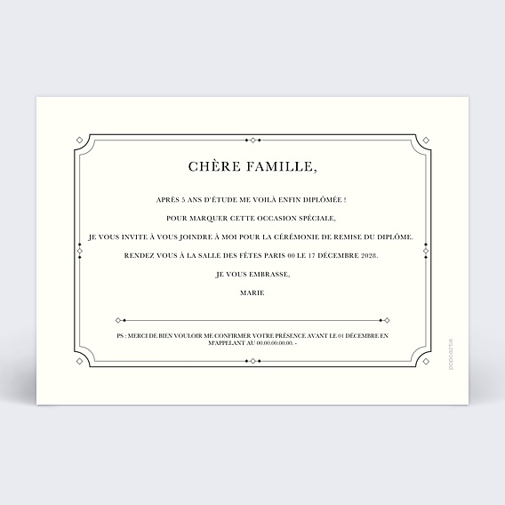 Invitation Toutes Occasions Diplôme