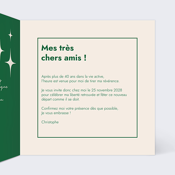 Invitation Toutes Occasions Légende à la Retraite