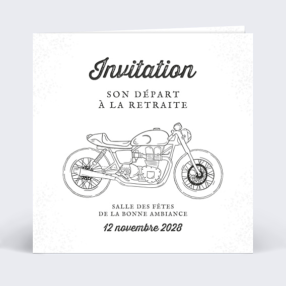 Invitation Toutes Occasions Moto Vintage