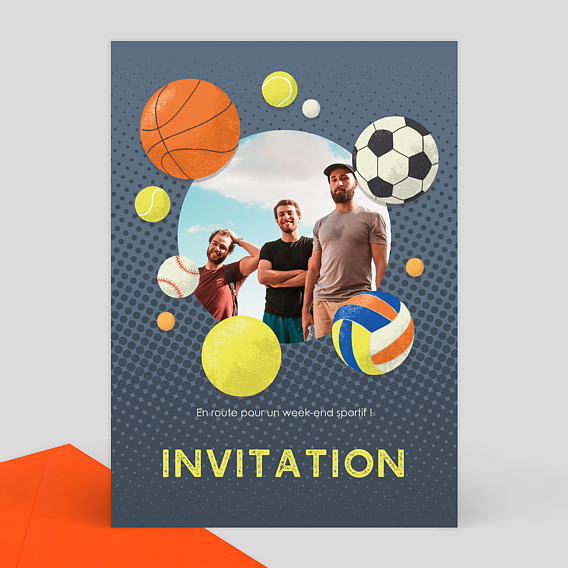 Carte d'invitation Sportif