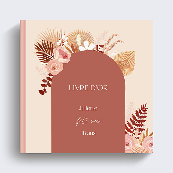 Livre d’or anniversaire Bohème Terracotta