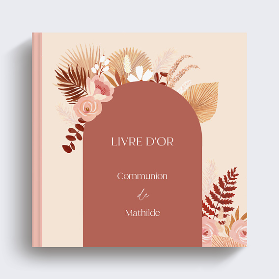 Livre d’or baptême Bohème Terracotta