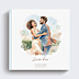 Livre d’or mariage Portrait en aquarelle