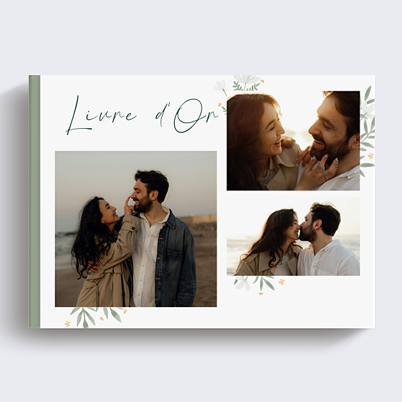 Livre d’or mariage Fleurs en fête