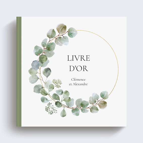 Livre d’or mariage Couronne Eucalyptus
