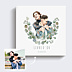 Livre d’or mariage Portrait en aquarelle avec couronne eucalyptus