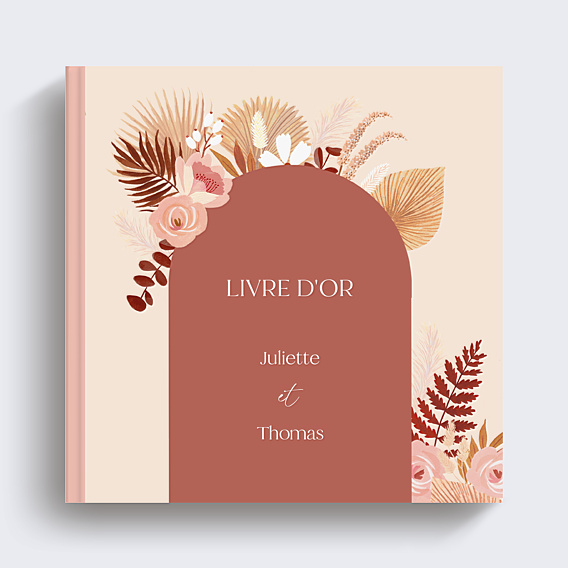Livre d’or mariage Bohème terracotta