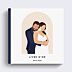 Livre d’or mariage Couple en illustration minimaliste