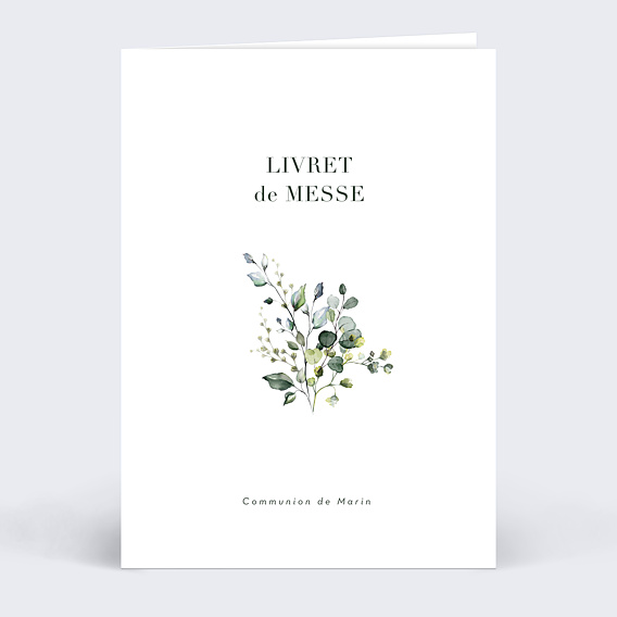 Livret de messe baptême  Herbarium
