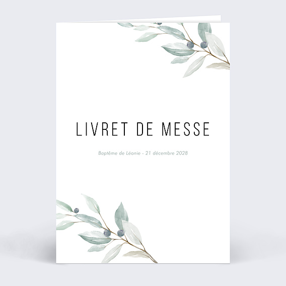 Livret de messe baptême  Petite Croix