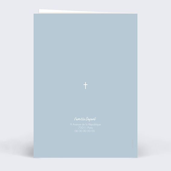 Livret de messe baptême Petite Colombe Verso