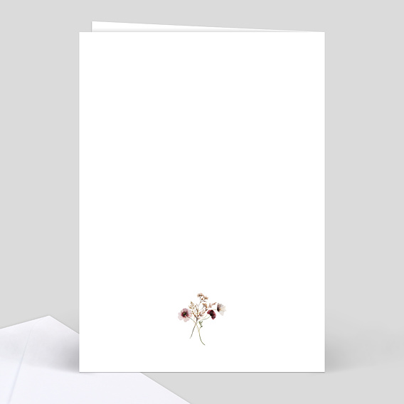 Livret de messe baptême Couronne de Fleurs Sauvages Verso