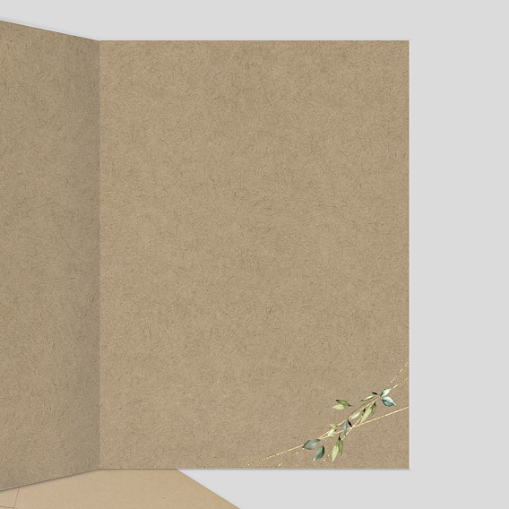 Livret de messe baptême  Nature Kraft Intérieur Droit