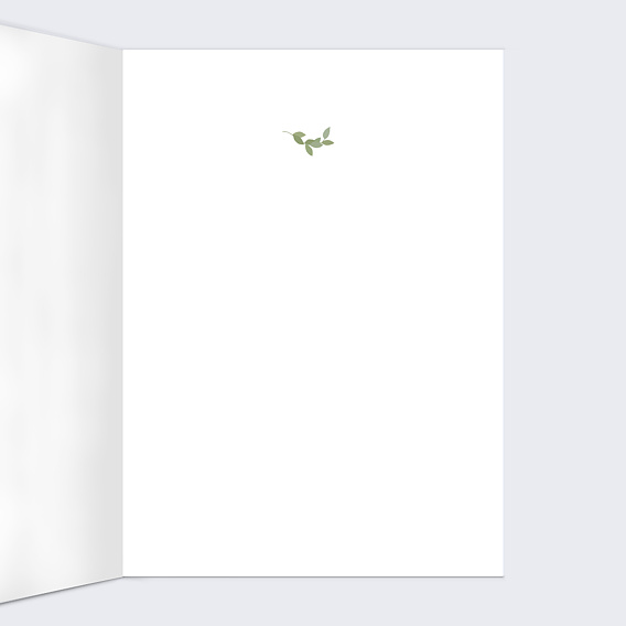 Livret de messe baptême  Petite Robe Blanche Intérieur Droit