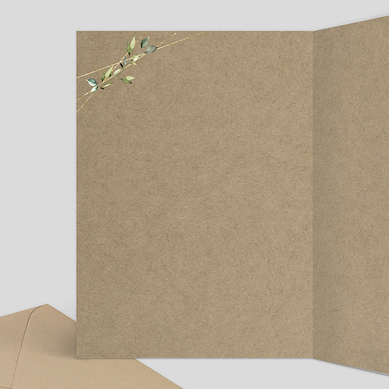 Livret de messe baptême  Nature Kraft Intérieur Gauche