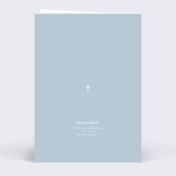Livret de Messe Baptême Petite Colombe Verso
