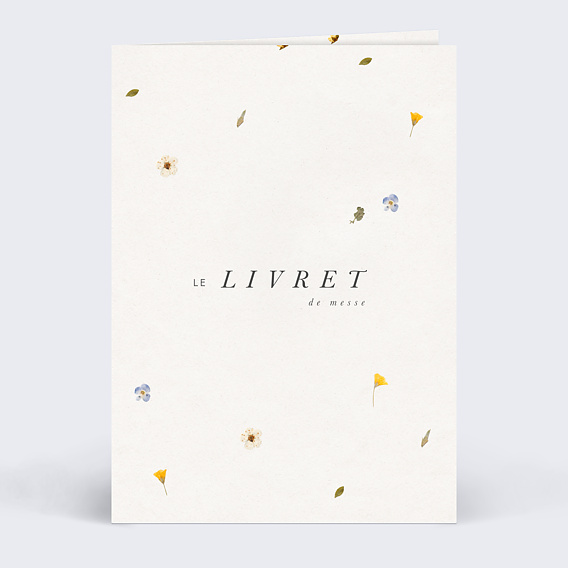 Livret messe mariage  Fleurs Pressées
