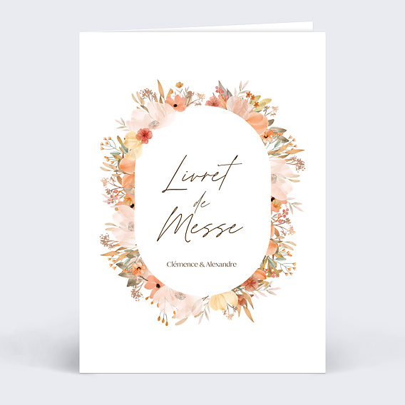 Livret de Messe Mariage  Flower of Fall