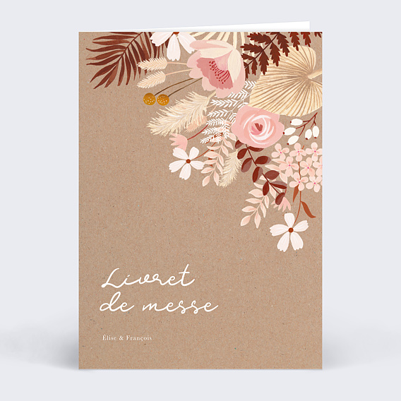 Livret de Messe Mariage  Printemps Bohème