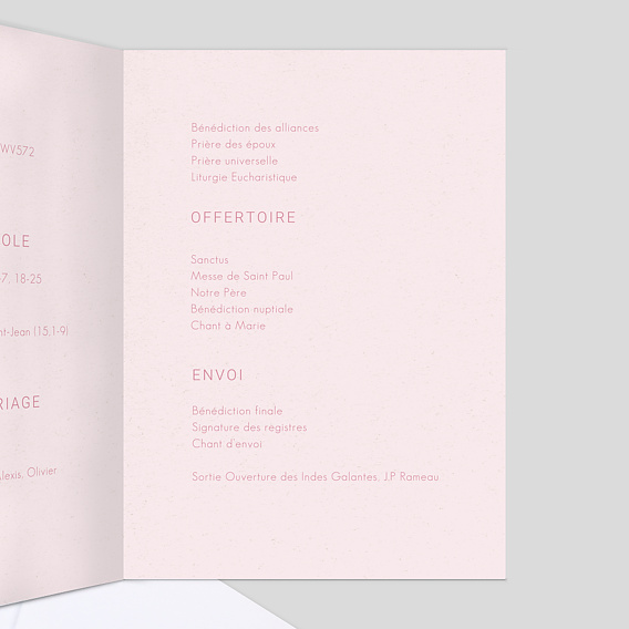 Livret messe mariage  Maison Lemoine X Popcarte - Ivory Intérieur Droit