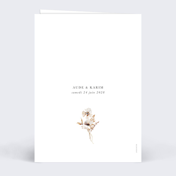 Livret de Messe Mariage Jardin Sauvage