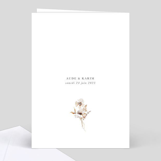Livret de Messe Mariage Jardin Sauvage Verso