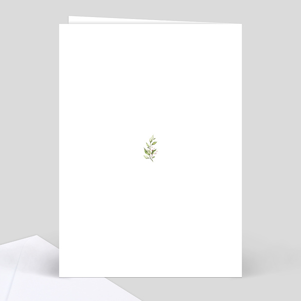 Livret de Messe Mariage Lettrines Botaniques Verso