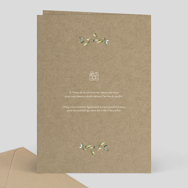 Livret de Messe Mariage Modern Love Verso
