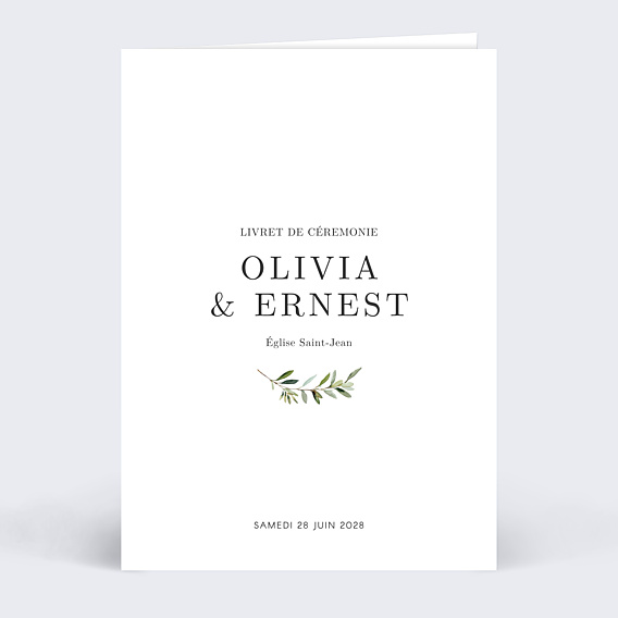Livret messe mariage Végétal Classique