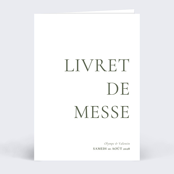Livret messe mariage Deux prénoms
