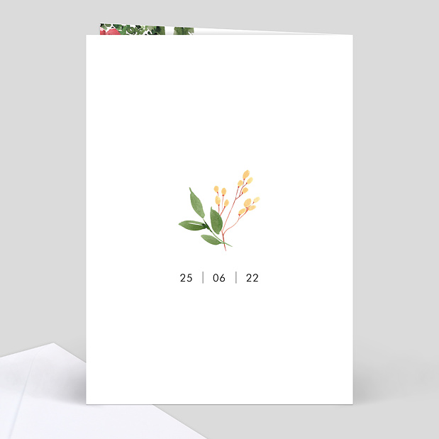 Livret de Messe Mariage Wild Flowers Verso