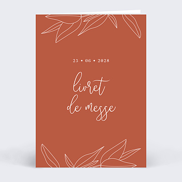 Livret de Messe Mariage  Terracotta Flowers