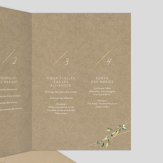 Livret messe mariage  Modern Love Intérieur Droit